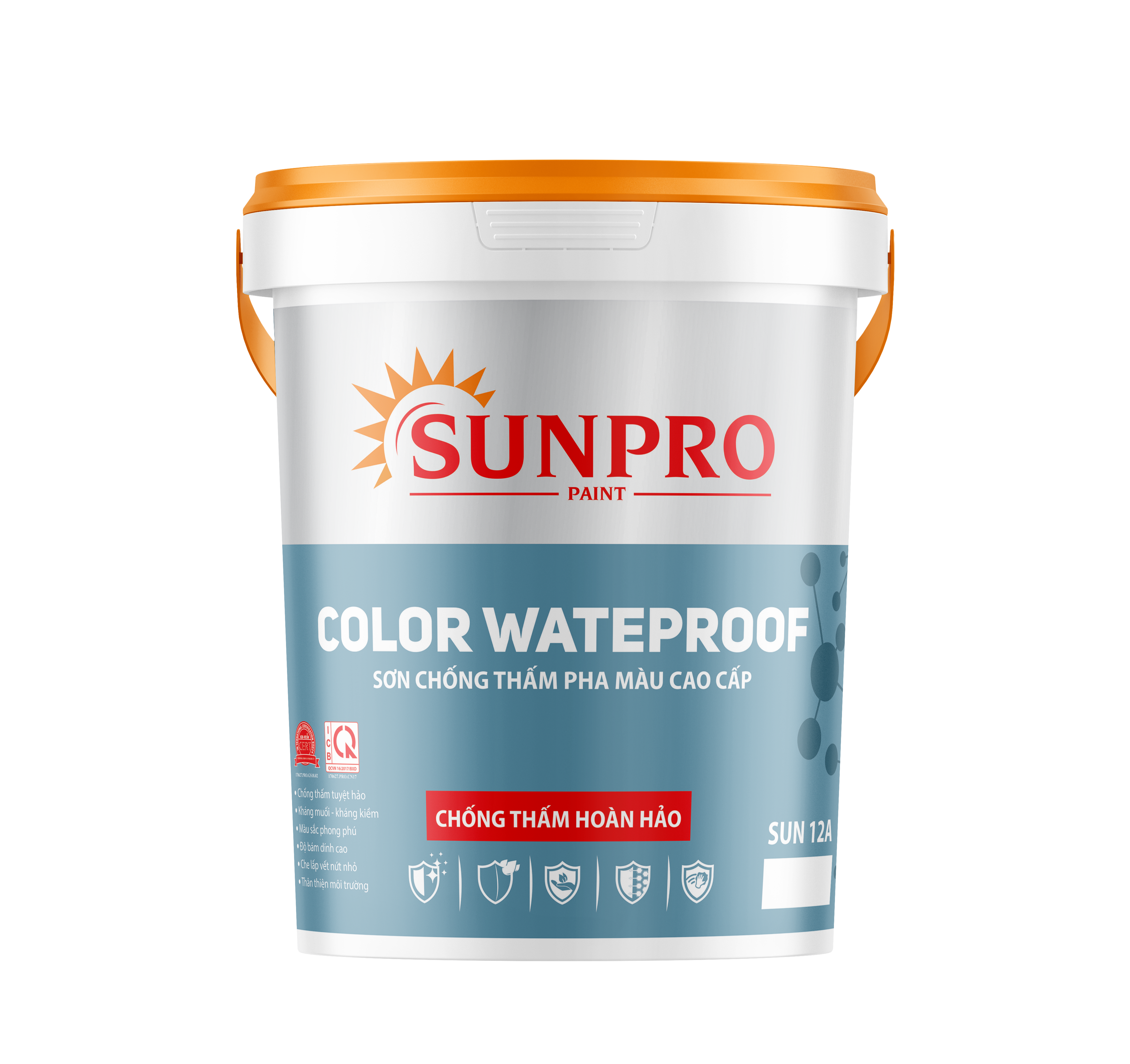 SUN12A - COLOR WATERPROOF Sơn chống thấm pha mầu cao cấp